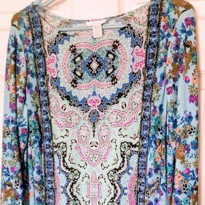 Blue floral dress